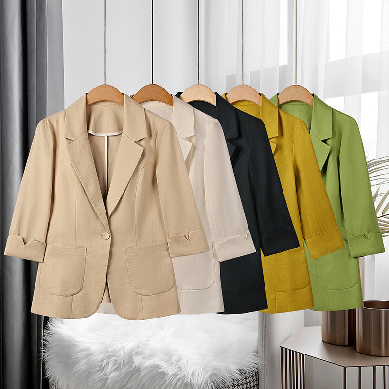 Women's High-end Linen Suit Jacket