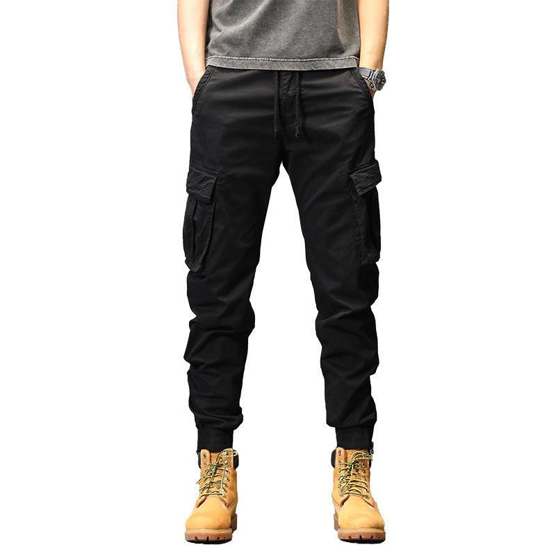 Men's Multi-pocket Casual Trousers Loose Tappered