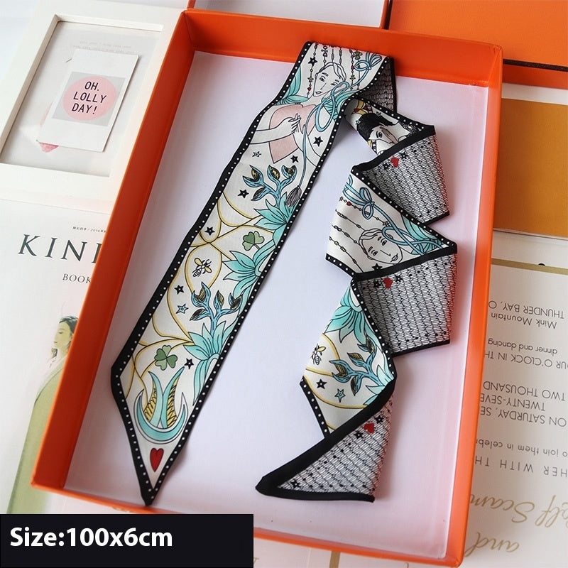 Ribbon Thin Narrow Bag Handle Scarves Decoration