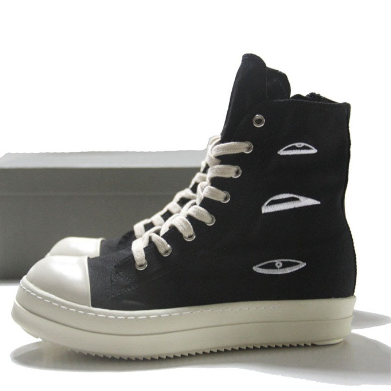 New High Top Canvas Men's Shoes With High Soles