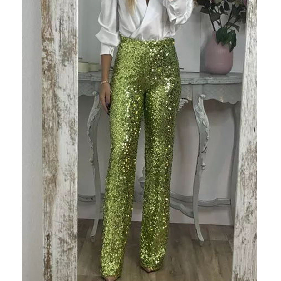 Casual Slim Stretch Multi-color Bell-bottom Pants