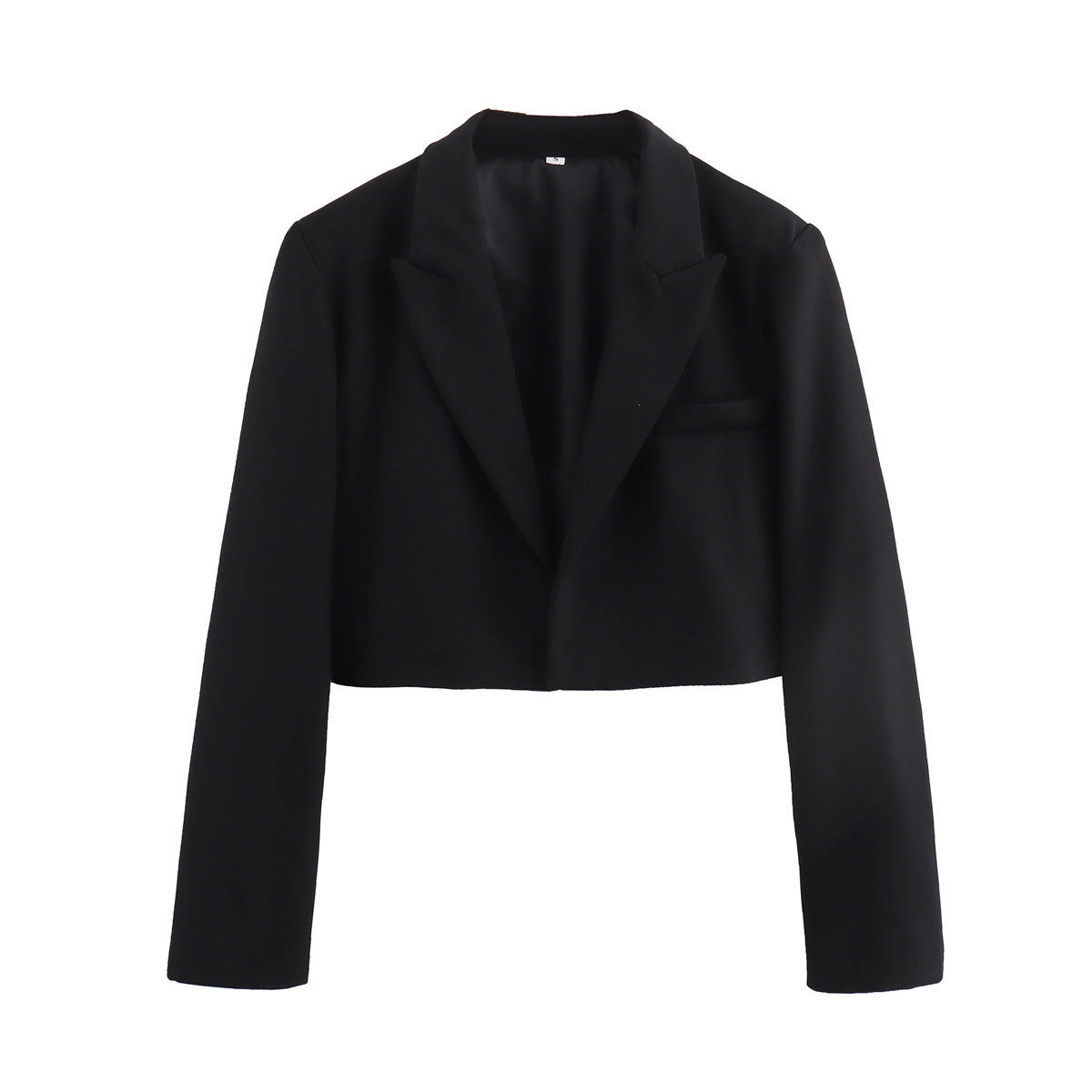 Fall Women's Clothing Lapel Temperament Buckle-free Short Slim Fit Small Business Suit Coat