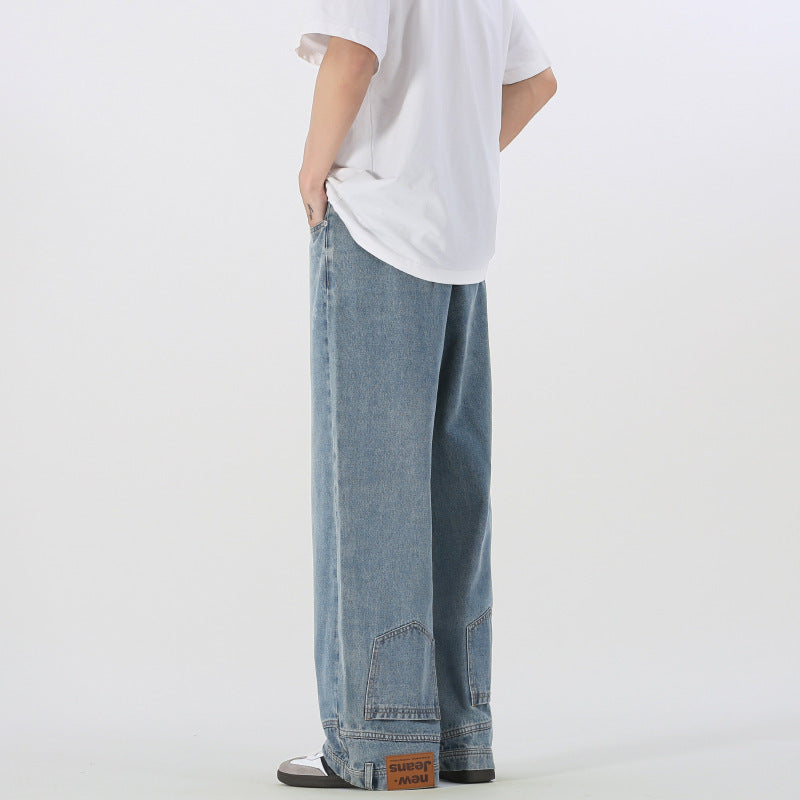 Fashion Brand Design Straight Inside-out Wear Pants