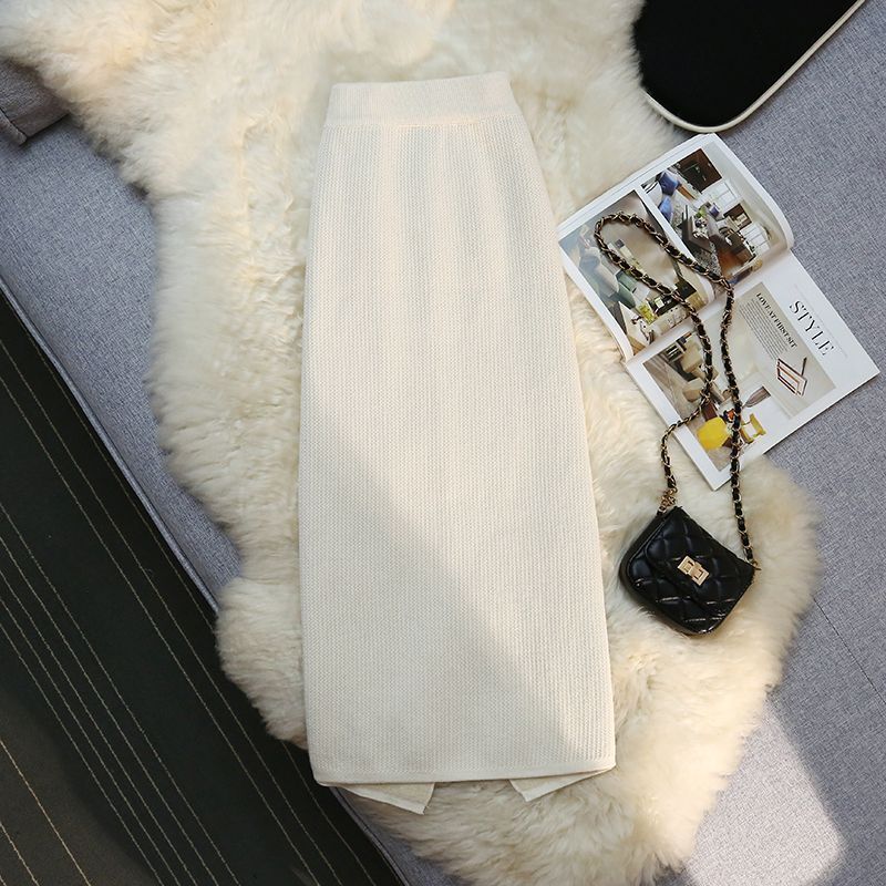 Mink Fur Knitted Skirt For Women Autumn And Winter