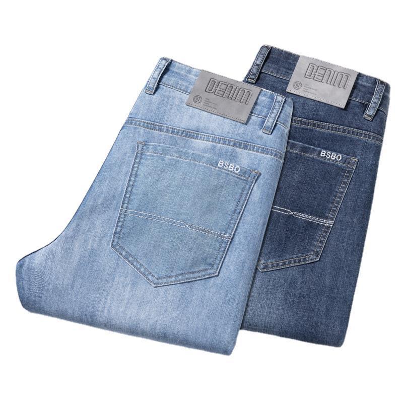 Men's Jeans Loose Straight Plus Size Pants Mid-high Waist