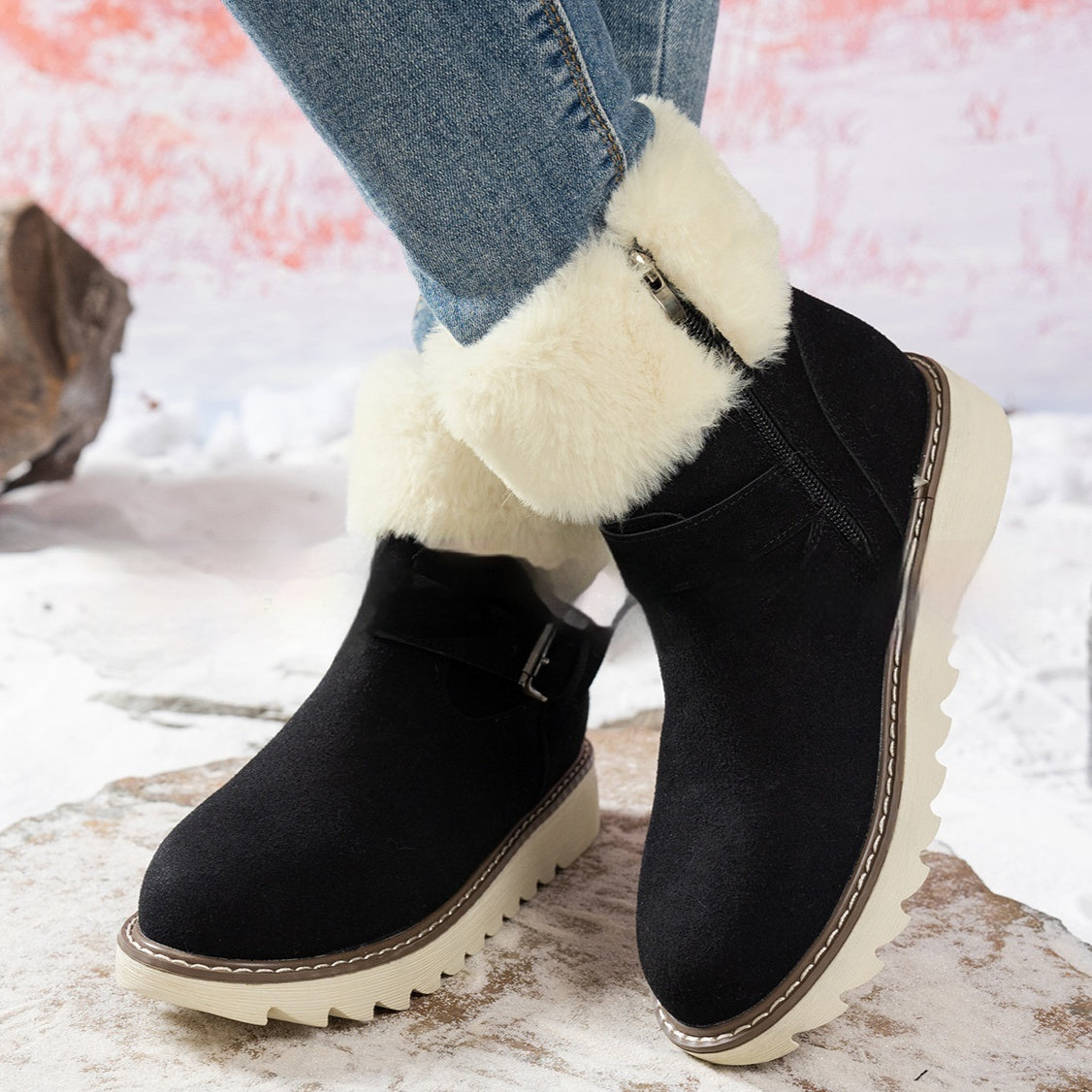 High Quality Middle Tube Platform Snow Boots