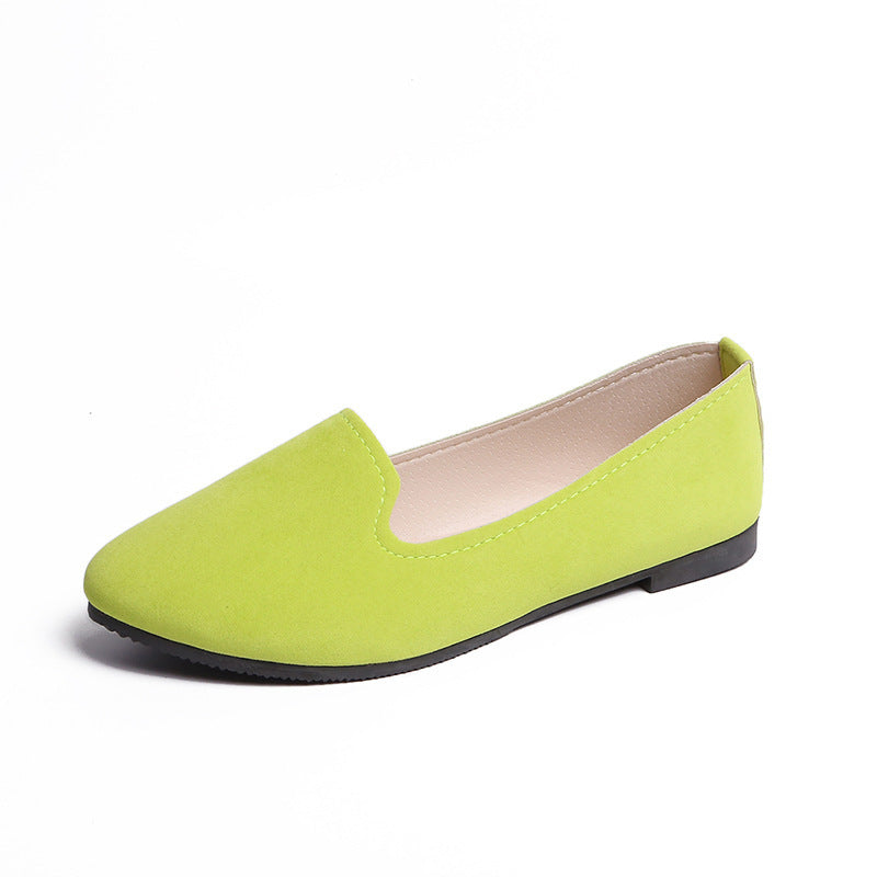 Spring And Autumn Women's New Candy Color Work Flat Shoes