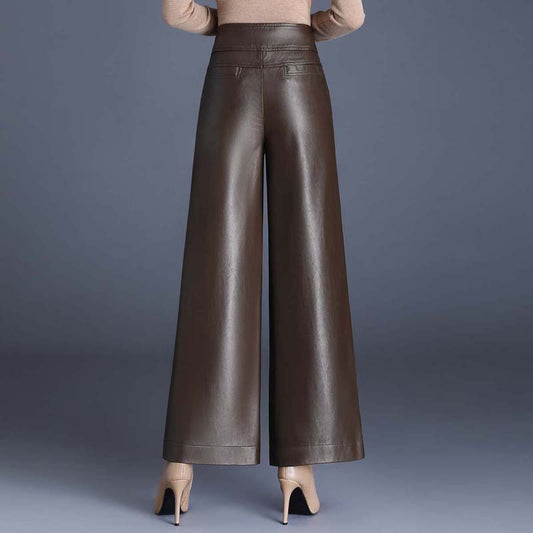 High Waist Thickened Loose Big Leg Straight All-matching Wide Leg Pants For Women