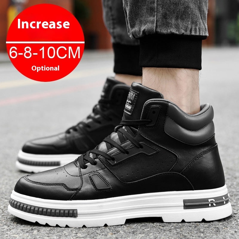 Martin Boots Men's Casual Sneakers Elevator Winter Shoes Sneaker Height Increasing Insole