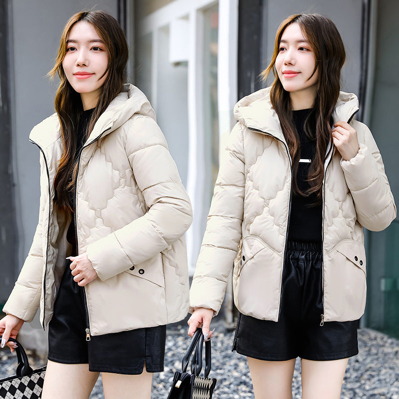 Cotton Coat Rhombus Thickened Cotton Coat Fleece-lined Cotton Coat Jacket