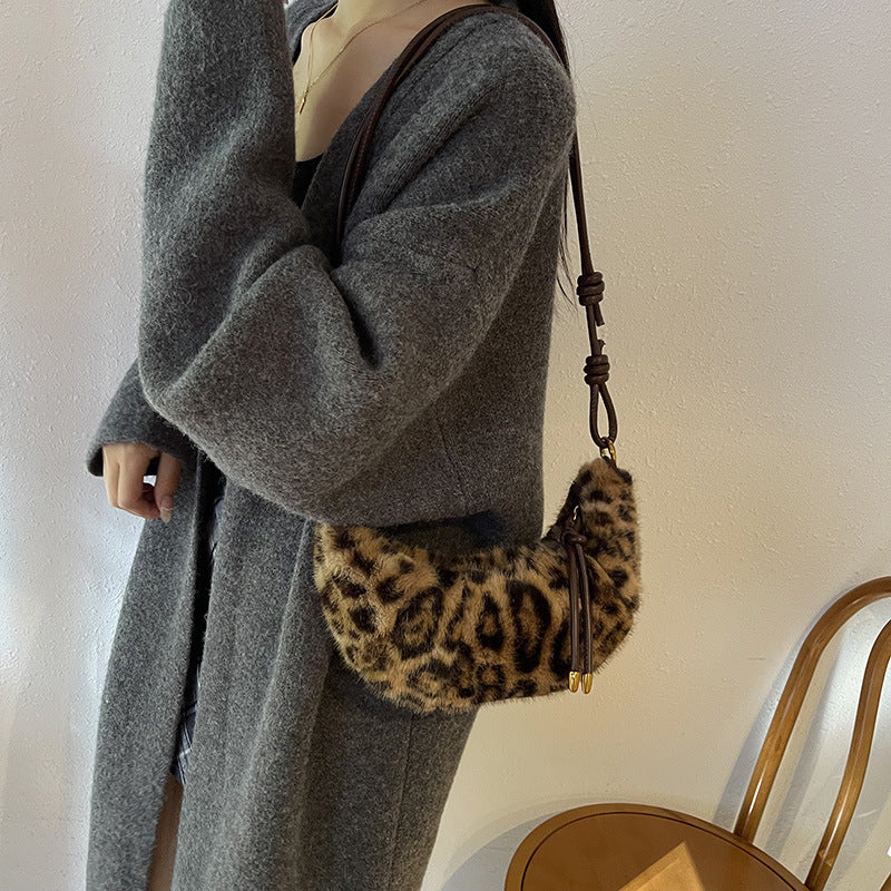 New Fall Winter Fashion Plush Shoulder Bag