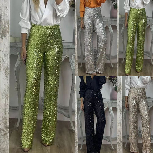 Casual Slim Stretch Multi-color Bell-bottom Pants