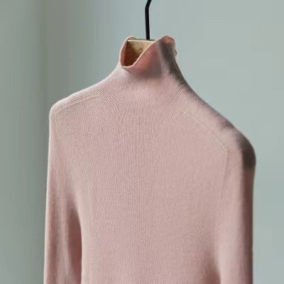 Women's Turtleneck Bottoming Shirt Fur Inner Wear Sweater Knitted Top