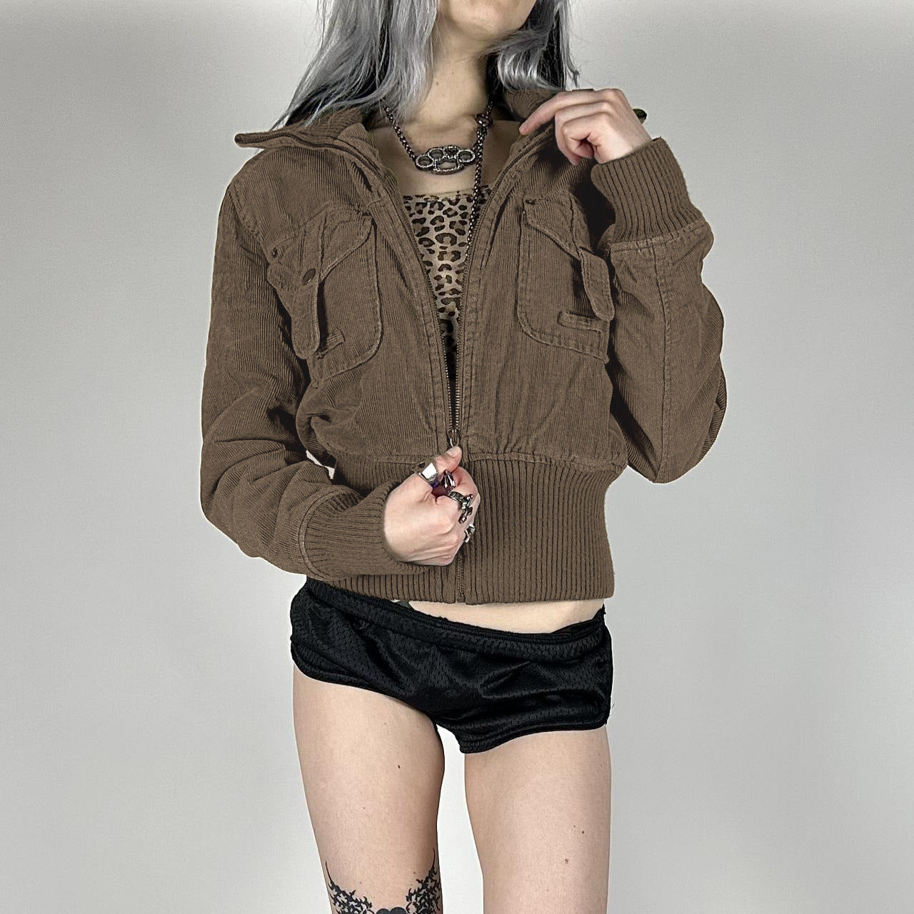 Autumn Corduroy Thread Stitching Jacket Versatile Casual Coat