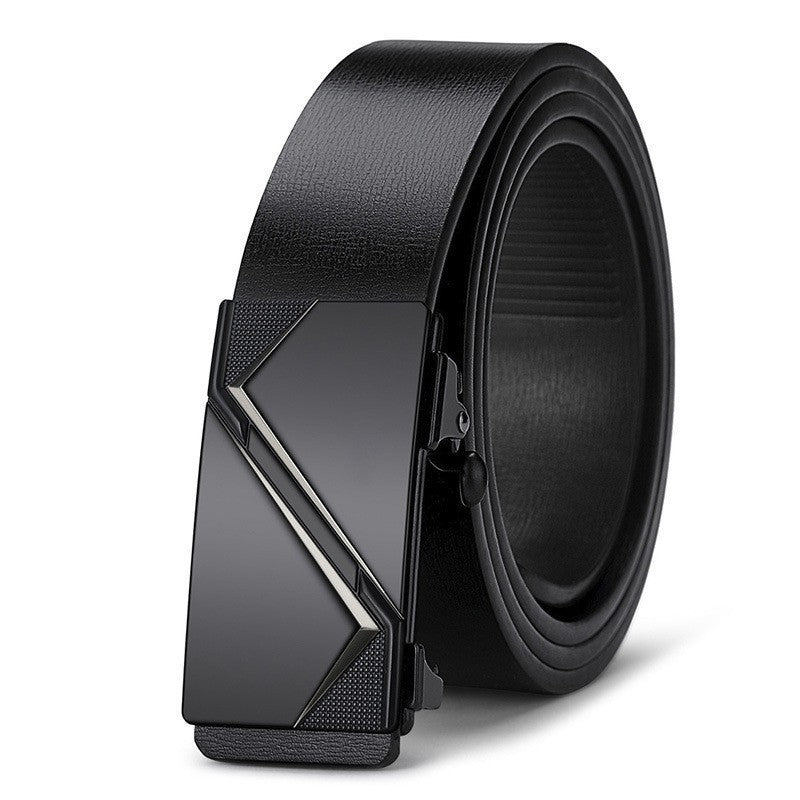 Men's Inner Wear Toothless Automatic Buckle Belt Business Casual All-match Trendy Two-layer Cowhide