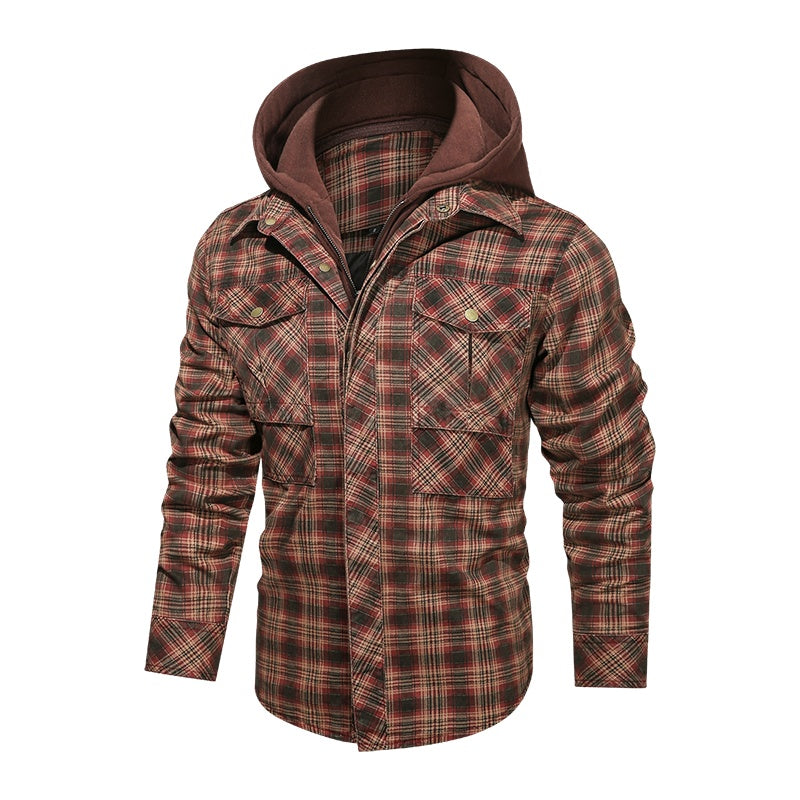 Men Warm Jacket Fleece Thick Autumn Winter Detachable Hoodies Jackets Men Slim Fit Men Clothing