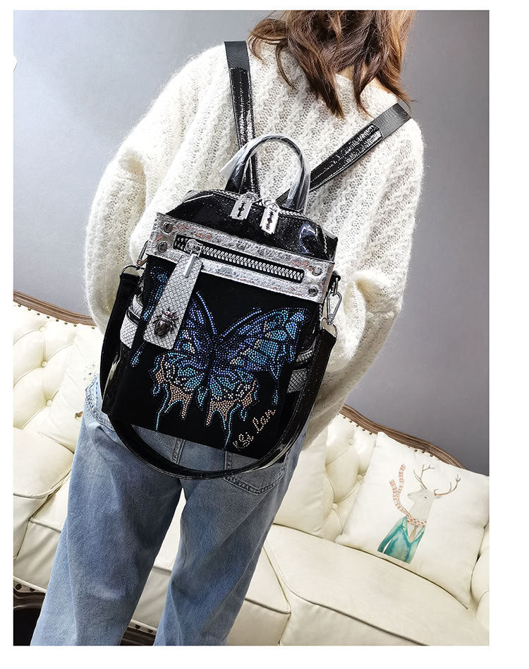 New Delicate Rhinestone Personality Butterfly Shoulder Bag