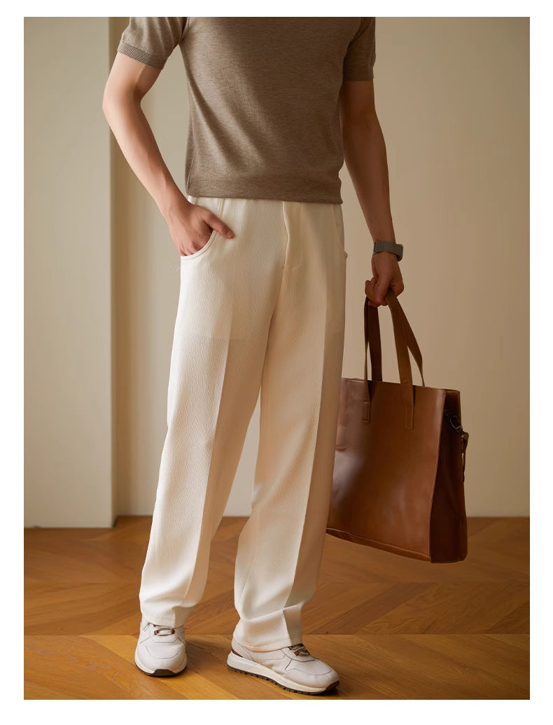 Straight Casual Long Pants Men's Thin