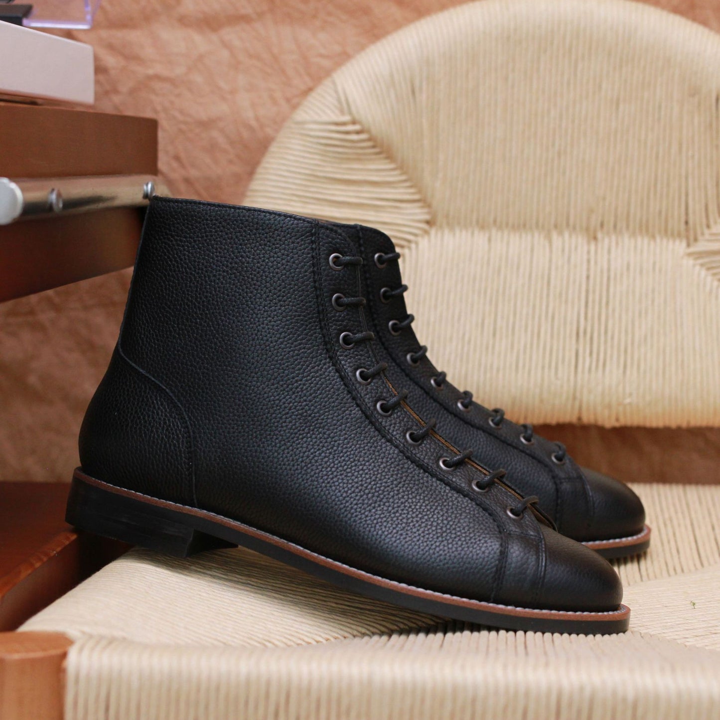 Men's Height-increasing Square Toe High-top Martin Boots