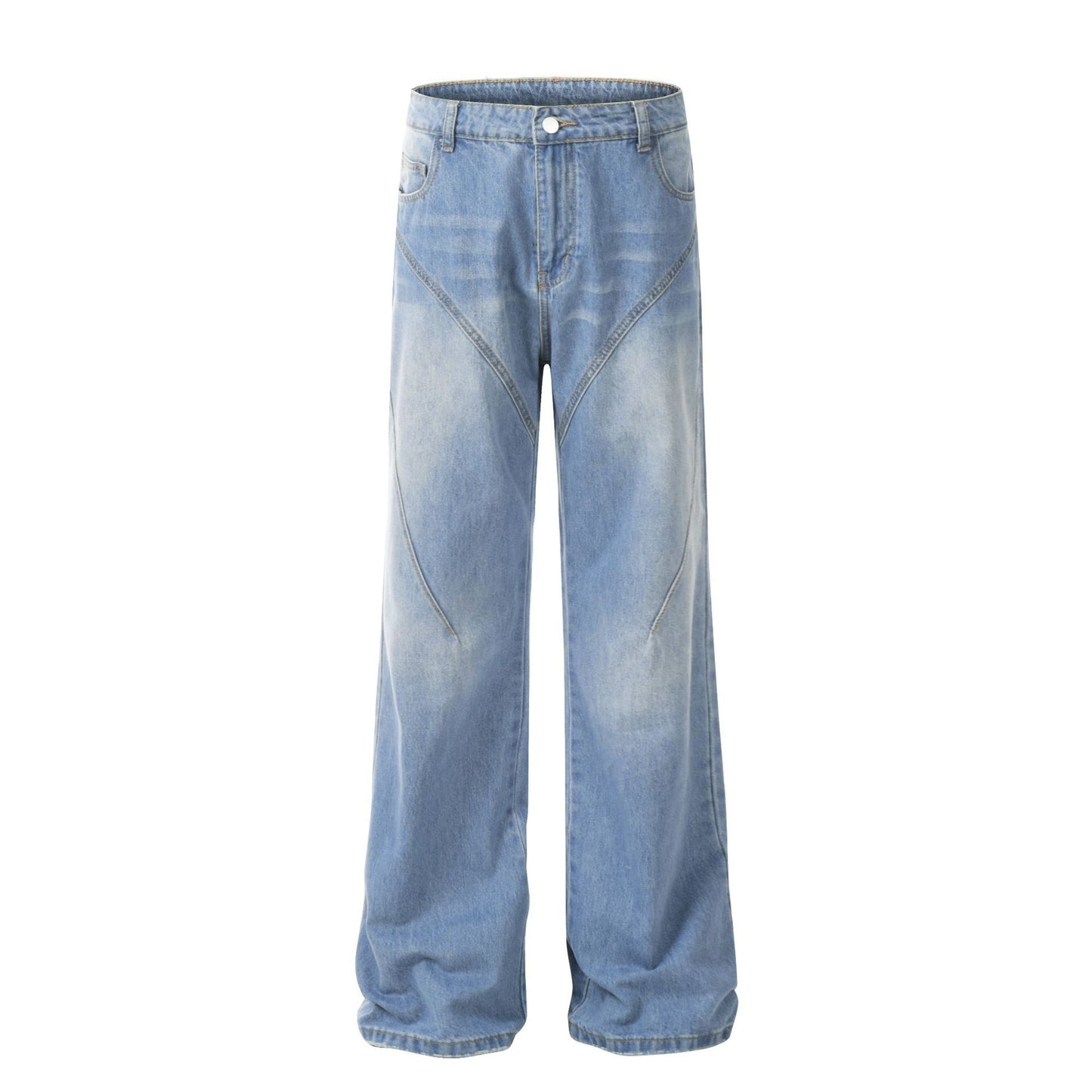 Retro High Street American Micro-washed Slim Jeans