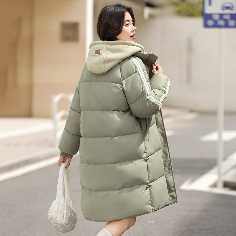 Korean Style Mid-length Loose Cotton Coat Cotton Coat Jacket