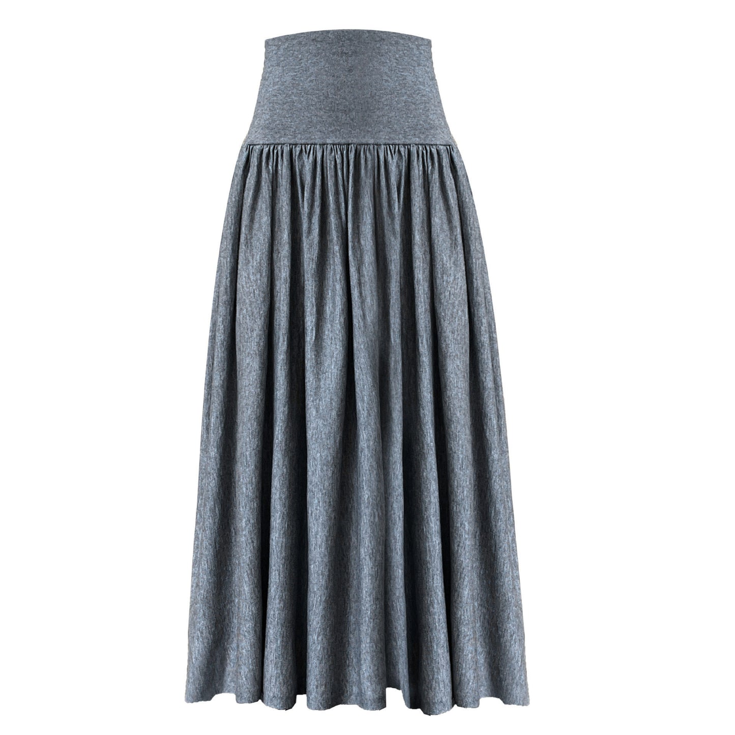 Casual Swing A- Line Autumn New Elastic High Waist Drooping Skirt