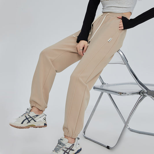 Fleece-lined Thickened Windproof Trousers Casual Pants For Women