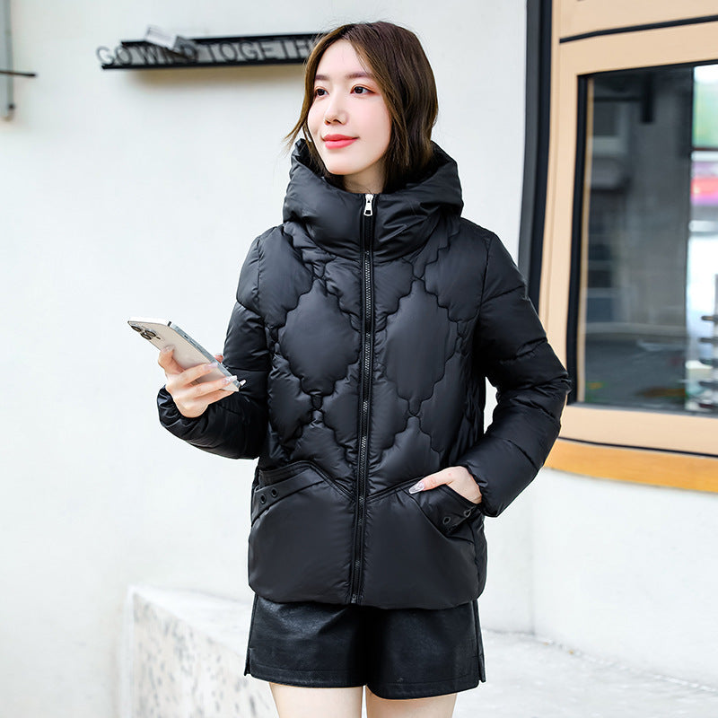 Cotton Coat Rhombus Thickened Cotton Coat Fleece-lined Cotton Coat Jacket