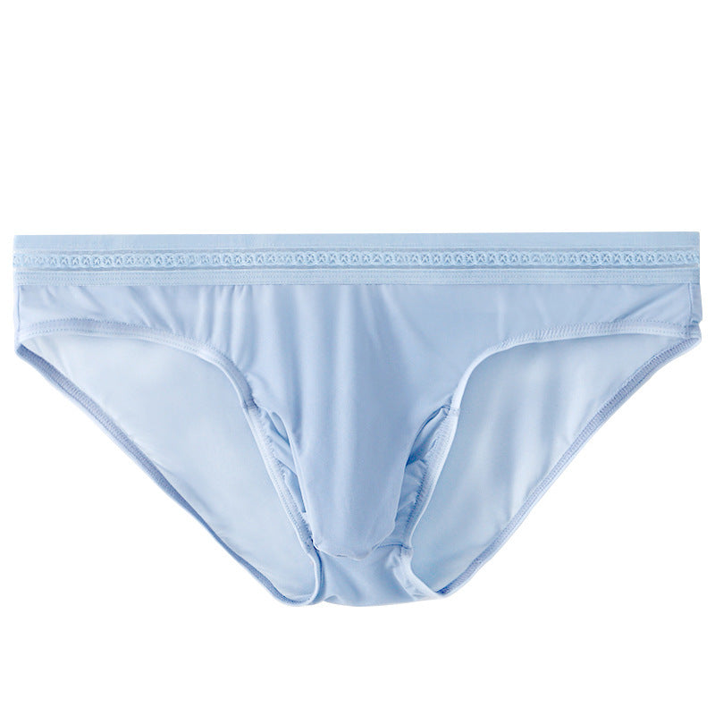 Men's Ice Silk Briefs Transparent Trunk Shorts