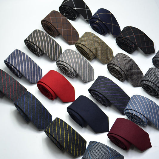 Men's Tie Super Narrow Wool-like Elegant And Elegant