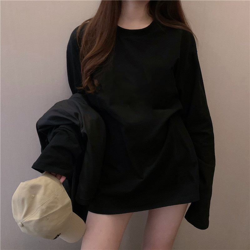 Spring New Loose Sweater Bandage Dress Inner Bottoming Shirt