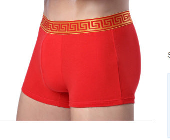 Men's Cotton Boxer Briefs Casual Solid Color Four Corners