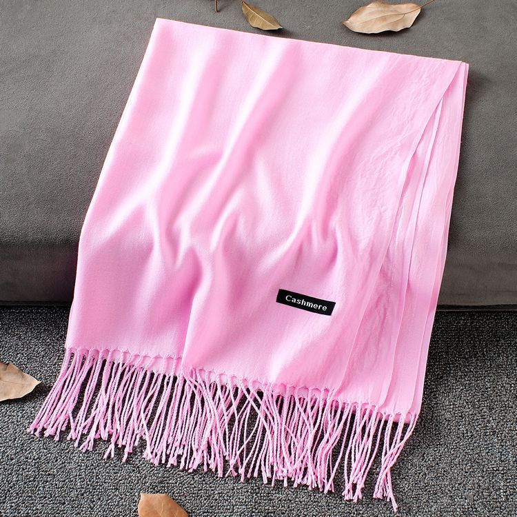 Fashion Simple Solid Color Tassel Scarf Shawl