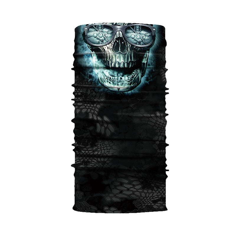 3D Digital Skull Printing Cycling Seamless Magic Scarf