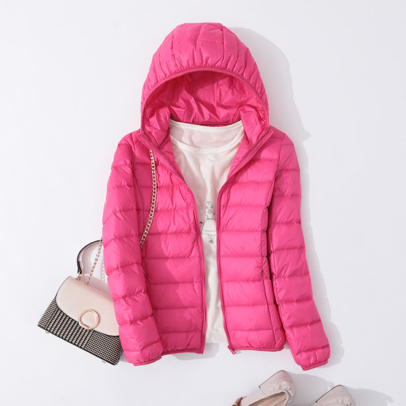 Slim Slimming Portable Short And Thin Down Jacket Women