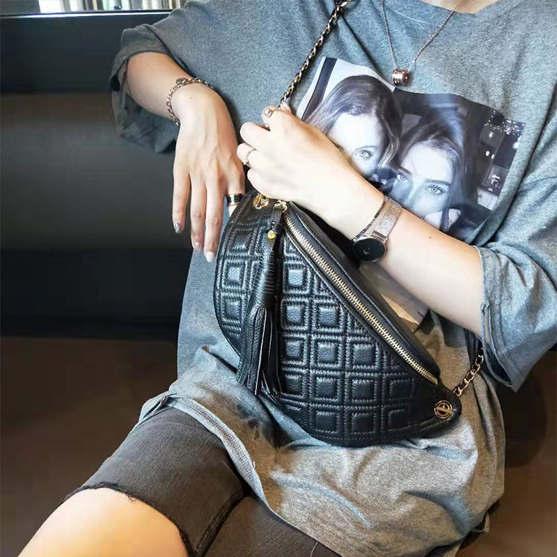 Versatile Fashion Diamond Chain Crossbody Bag