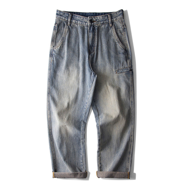 Men's Summer American Style Loose Straight Jeans