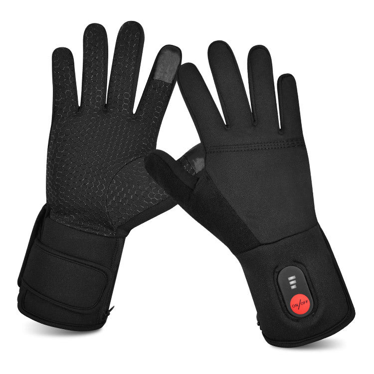 Windproof Water-resistant Indoor Outdoor Thermal Grip Heating Rechargeable Battery Powered Ski Heated Gloves