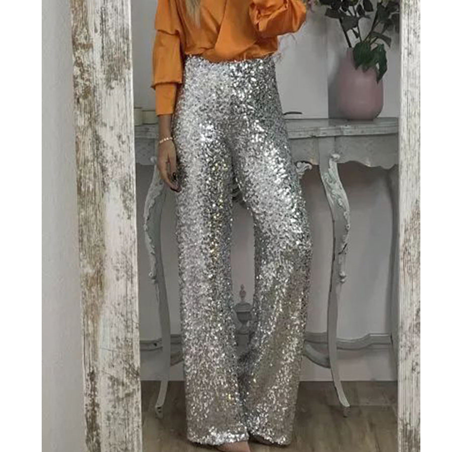 Casual Slim Stretch Multi-color Bell-bottom Pants