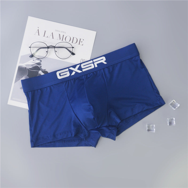 Men's Boxer Briefs And Breathable Milk Silk Low Waist