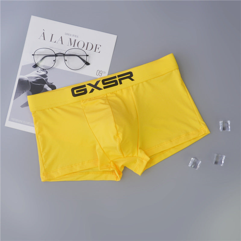 Men's Boxer Briefs And Breathable Milk Silk Low Waist