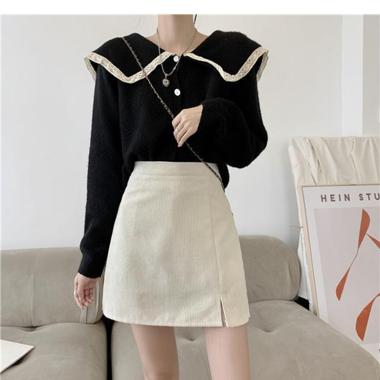 Corduroy A- Line Skirt Autumn And Winter Female College Style High Waist Slimming Hot Girl