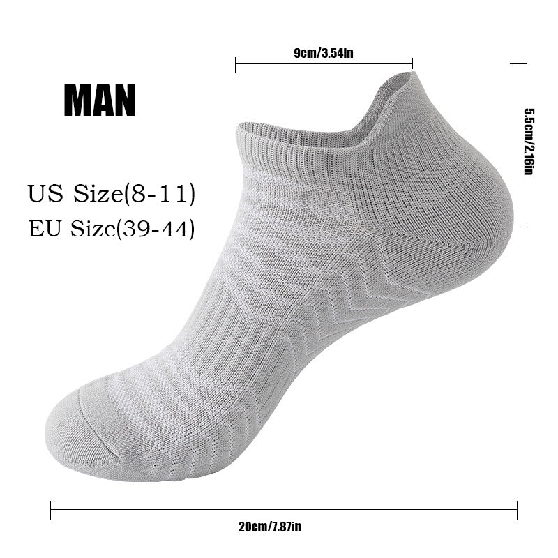 3 Pairs Men Low Athletic Socks Cushion Running Socks Performance Breathable Crew Socks Outdoor Sports Socks