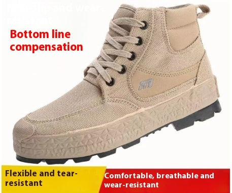 Spring And Autumn Breathable Men's Non-slip Canvas Shoes