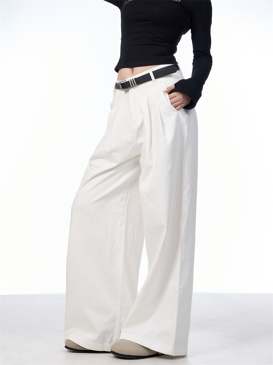 High Street Retro Loose Straight-leg Wide-leg Pants