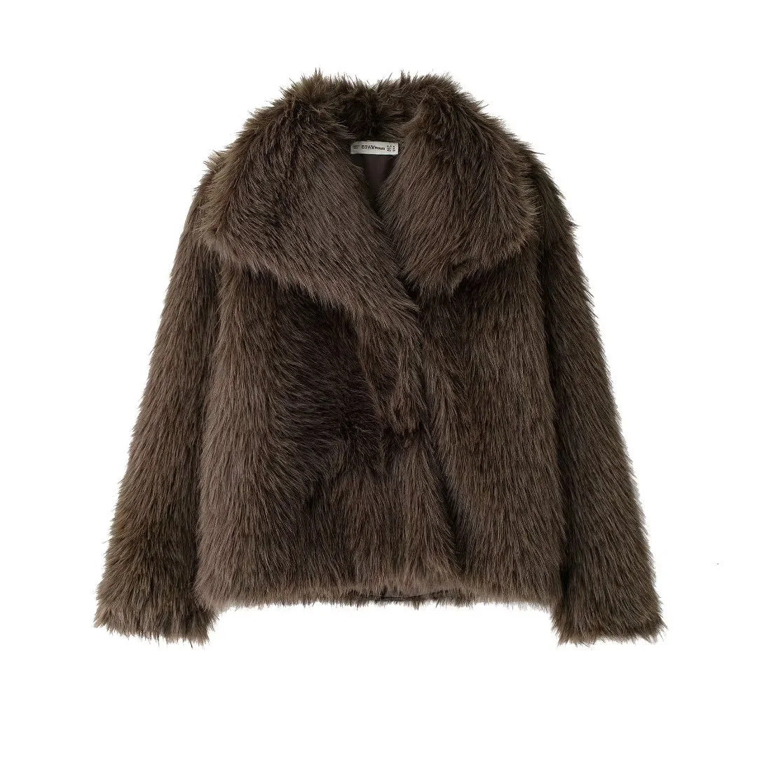 Women's Faux Fur Fluffy Jacket