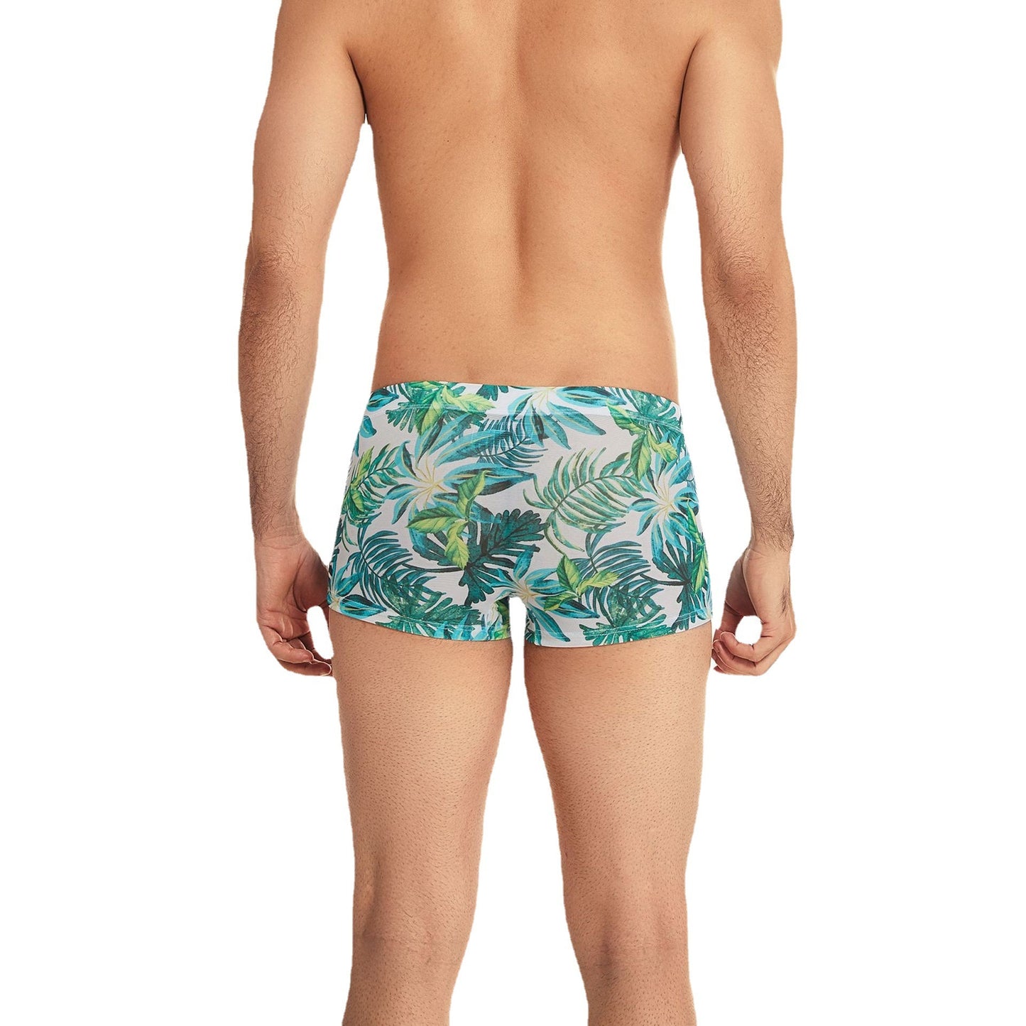 Men's Printed Swimming Trunks Tether Low Waist Boxer