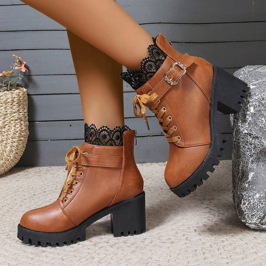 Fall Winter Fashion Korean Style Plus Size Short Boots Women