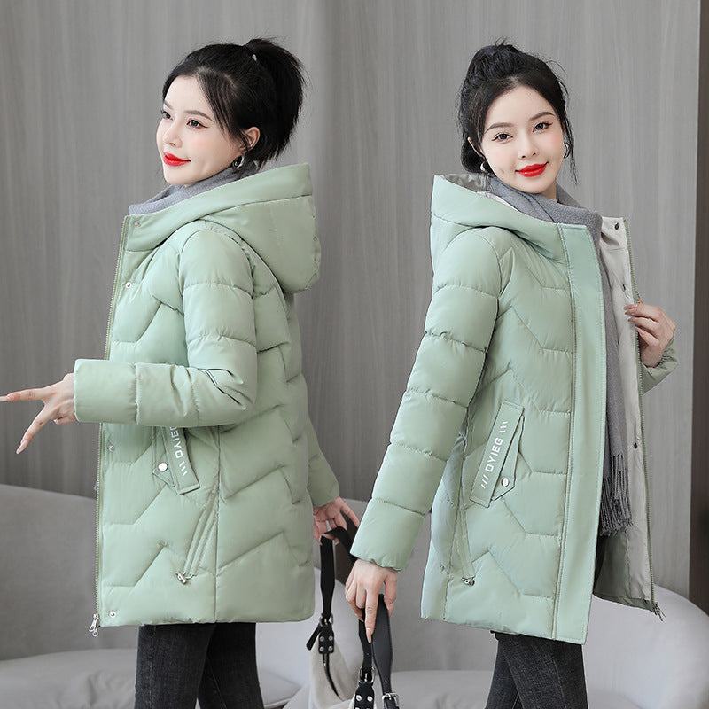 Winter New Cotton Clothing Women's Mid-length Thick Warm All-match Women's Coat