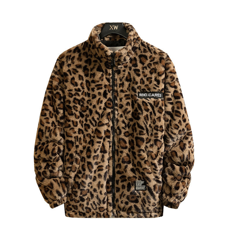 Men's Casual Versatile Leopard Print Cotton Jacket